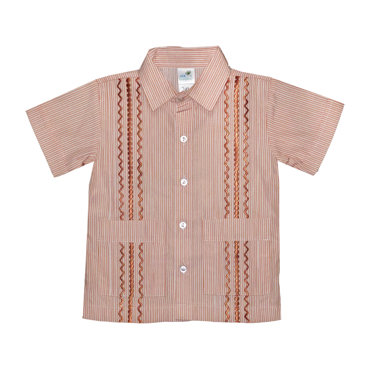 Longhorn Stripe Guayabera Shirt